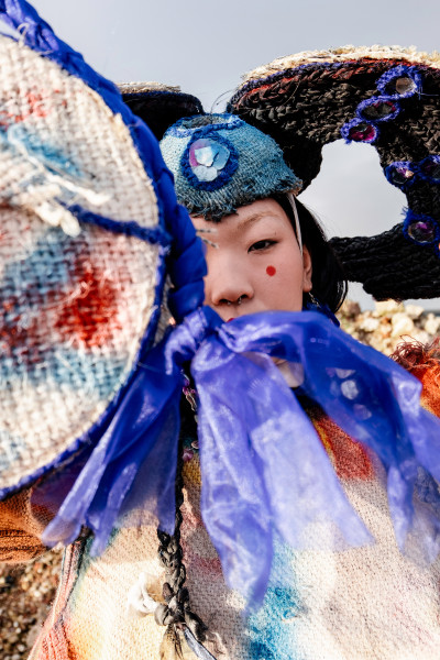 Modeporträt mit perfektem makeup.